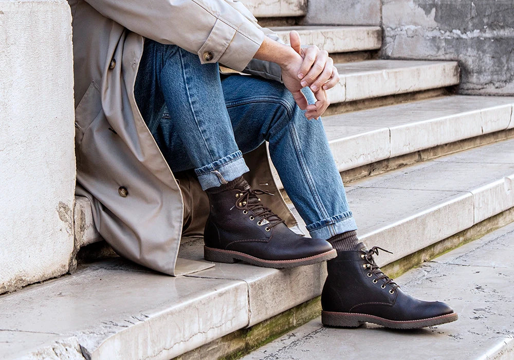 Winning outfits with men's brown ankle boots | Panama Jack